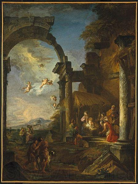 Panini, Giovanni Paolo Adoration of the Shepherds France oil painting art